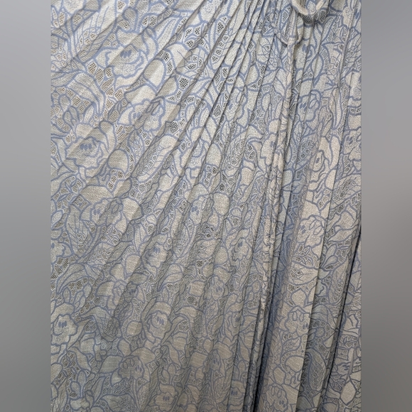 Maison Tara Blue Toile Midi Dress Size 10 Cottagecore Romantic Puff Sleeve NWT - Picture 3 of 9